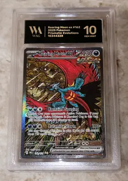 Wag Graded Gem Mint 10 Roaring Moon ex 162/131 Prismatic Evolutions Holo Pokemon - Image 1