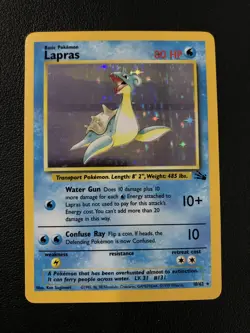 1999 Pokemon TCG Fossil #10/62 Lapras Holographic - Image 1