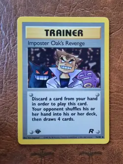 Imposter Oak's Revenge #76/82 Team Rocket 1st Edition Pokemon TCG - Image 1
