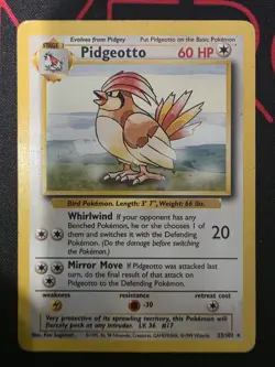 Pokemon TCG: Pidgeotto 022/102 Rare Non-Holo Unlimited Base Set MP - Image 1