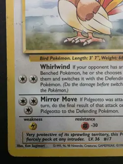 Pokemon TCG: Pidgeotto 022/102 Rare Non-Holo Unlimited Base Set MP - Image 4