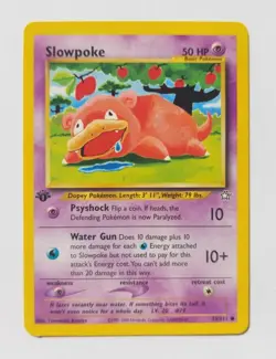 Pokemon TCG Slowpoke Neo Genesis 73 Regular 1st Edition Common LP - Image 1