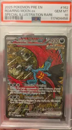 2025 POKEMON PRE SPECIAL ILLUSTRATION RARE #162 ROARING MOON EX PSA 10 - Image 1