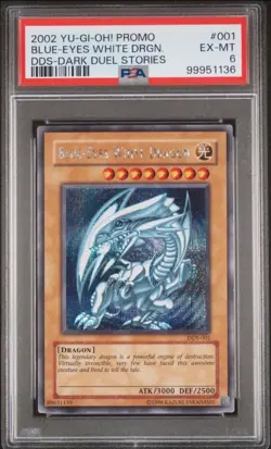 DDS-001 YU-Gi-Oh Dark Duel Stories DDSpromoBlue-Eyes White Dragon DDS-001 PSA 6 - Image 1