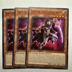 Disguise, the Copycat Hero x3 (playset) DOOD-EN081 Common 1st NM READY TO SHIP - Image 1