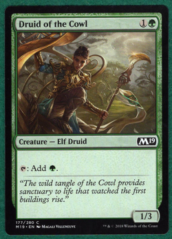 Druid Of The Cowl - Core Set 2019 M19 #177 - Magic: The Gathering MTG Card - Image 1