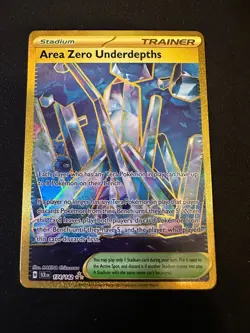 Pokemon TCG Area Zero Underdepths Hyper Rare Gold Card Stellar Crown 174/142 - Image 1