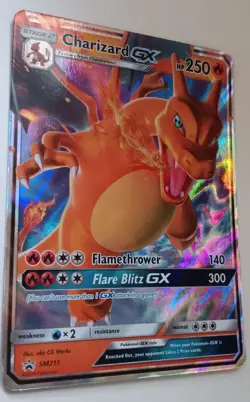 Pokemon Card - Charizard GX SM211 SM Sun & Moon Black Star Promo Holo - Image 1