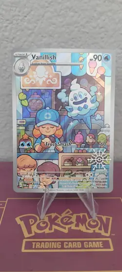 Vanillish 190/182 Holiday Snowflake Stamp Promo Pokemon Card | NM - Image 2