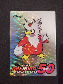Pokemon Card Japanese Delibird Holo Foil Meiji Rare Promo Get Card Silver PL - Image 1
