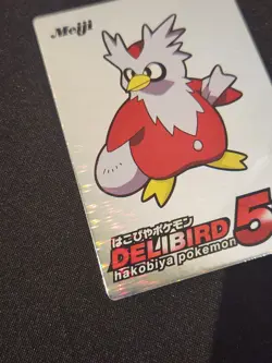 Pokemon Card Japanese Delibird Holo Foil Meiji Rare Promo Get Card Silver PL - Image 2