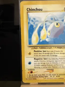 CHINCHOU - 42/64 Neo Revelation MP - Regular Common - Pokemon TCG Card - Image 2