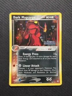 Pokemon Card - Dark Magcargo Team Rocket Returns 38/109 Reverse Holo Stamped - Image 1