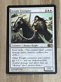 MTG Magic The Gathering Card Knight Exemplar 20/249 M11 Lightly Played LP - Image 1