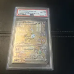 Pokemon Card PSA Graded Gem Mt 10 Alakazam SIR 201/165 Collectible Card 151 - Image 1
