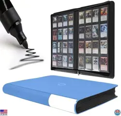 Sky Blue 16-Pocket Card Binder - Holds 1408 Trading & Sports Cards, Ringless - Image 1