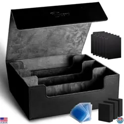 Ultimate Trading Card Storage Box - Holds 1800+ Cards, Magnetic Closure & 10 - Image 1