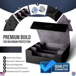 Ultimate Trading Card Storage Box - Holds 1800+ Cards, Magnetic Closure & 10 - Image 3