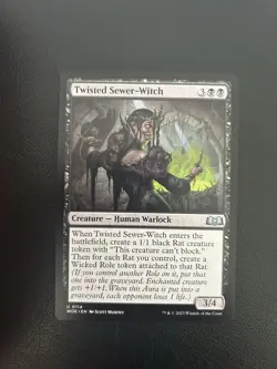 Twisted Sewer-Witch - Mtg: Wilds of Eldraine Regular Uncommon 114 - Image 1