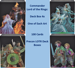 MTG Lord of the Rings Commander Deck Storage Boxes - Full Set of 4 (1 Each Art) - Image 1