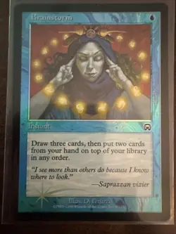 MTG Magic The Gathering-Brainstorm Foil- Mercadian Masques 1993-1999-# 61/350 - Image 1