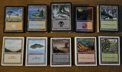 Lot of 250+ Vintage Magic the Gathering Basic Lands Cards Retro Old Frame MTG - Image 1