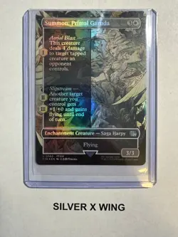 Summon: Primal Garuda Borderless Foil x1, MTG, Final Fantasy, FIN, NM - Image 1