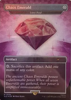 Lotus Petal "Chaos Emerald" (#7034) - Foil Extended Art SLD NM MTG - Image 1