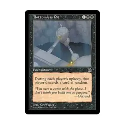 WOTC MtG Stronghold Bottomless Pit (U) EX - Image 1
