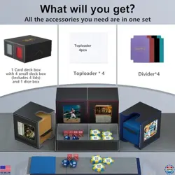 Ultimate Commander Deck Box for MTG/TCG - 5-in-1 Storage for 400+ Cards & Dice - Image 5