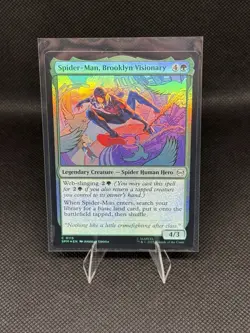NM Foil Spider-Man, Brooklyn Visionary, MTG, Marvel's Spider-Man, Magic, 115 - Image 1