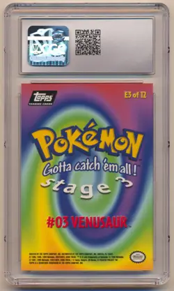 1999 POKEMON TOPPS THE FIRST MOVIE SECOND PRINT VENUSAUR #E3 CGC 10 - Image 2
