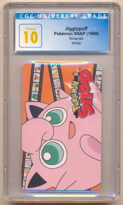 1999 POKEMON SNAP NINTENDO JIGGLYPUFF WHITE CGC 10 PRISTINE - Image 1
