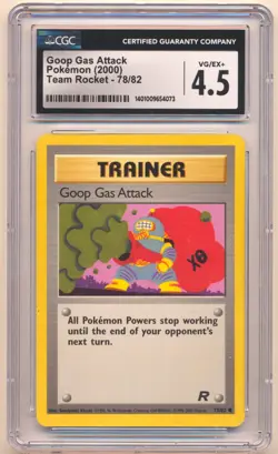 2000 POKEMON TEAM ROCKET GOOP GAS ATTACK #78/82 CGC 4.5 - Image 1