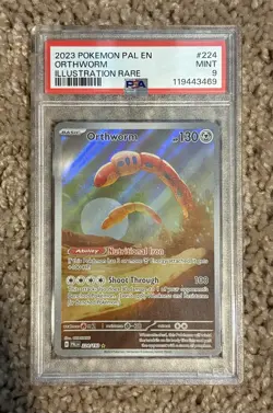 2023 PSA 9 Orthworm #224 Illustration Rare Pokemon TCG S&V Paldea Evolved - Image 1