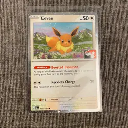 Play! Pokemon Prize Pack Series 7 Surging Sparks Cosmo Holo 143/191 Eevee NM - Image 1