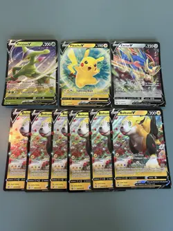 Lot of 9 Pokemon TCG Jumbo Promo Cards Pikachu V Boltund Zacian Virizion - Image 1