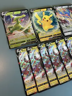 Lot of 9 Pokemon TCG Jumbo Promo Cards Pikachu V Boltund Zacian Virizion - Image 3