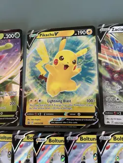 Lot of 9 Pokemon TCG Jumbo Promo Cards Pikachu V Boltund Zacian Virizion - Image 5
