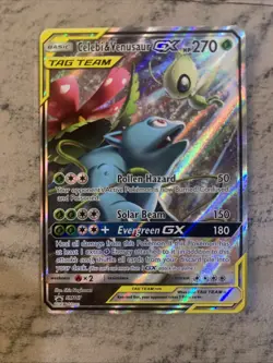 Celebi & Venusaur GX SM167 Sun & Moon Tag Team Black Star Promo Pokemon NM/MINT - Image 3