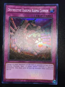 Yugioh! Destructive Daruma Karma Cannon - RA04-EN103 - Super Rare - 1st Edition - Image 1