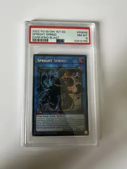 Yugioh YuGiOh! PSA 8 Spright Sprind #DABL-EN048 Secret Rare 1st Edition - Image 1