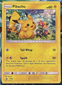 Pokemon TCG Pikachu General Mills SM86 Holo Black Star Promo Card #2 - Image 1