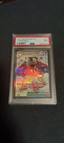 2023 Pokemon OBF EN Charizard EX Ultra Rare #215 215/197 TCG Card (PSA: 9) - Image 1