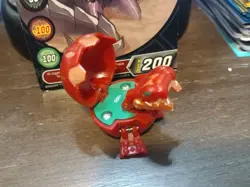Bakugan B1 Pyrus Juggernoid 500G Red Battle Brawlers W/ Vintage Card! - Image 2