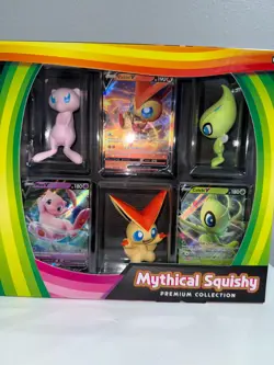 okemon Mythical Squishy Premium Collection Box - 8 Booster Packs + 3 Promo Cards 820650809736 - Image 4