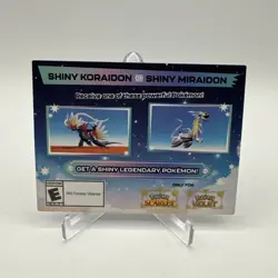 Pokemon Scarlet and Violet Shiny Koraidon OR Miraidon Gamestop Promo Card Code - Image 1