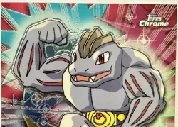 MACHOKE #67, Series 1 - 2000, Topps TV Animation Edition Chrome Pokemon Card - Image 4