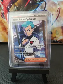 Team Rockets Archer 223/182 Destined Rivals Trainer Pokemon Card NM - Image 2