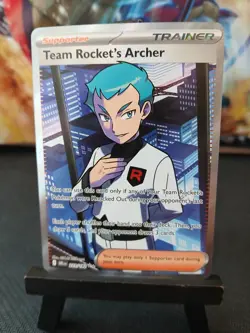 Team Rockets Archer 223/182 Destined Rivals Trainer Pokemon Card NM - Image 4